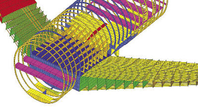 Fig. 2: Model of an aircraft fuselage. Image courtesy of Altair.