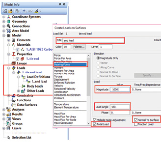 Fig. 11: The model Info tree view and the loading dialog box.